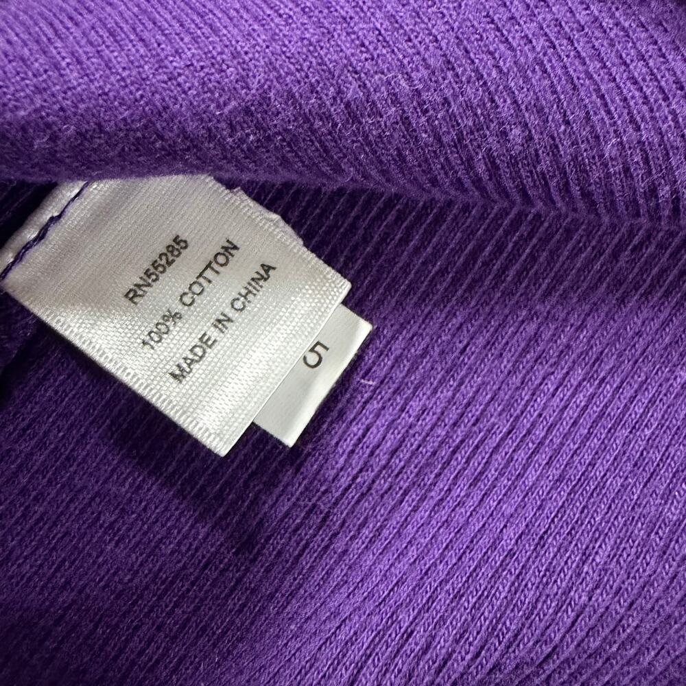 Purple Ribbed Embellished Chain Tank Top - Picture 4 of 6